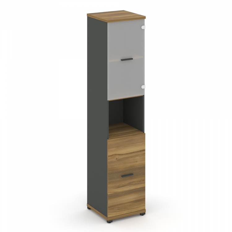 Concept Шкаф 1 узкая секция, 5 ниш CN.STU.E-513 SM A Сандал Янтарный/Антрацит/Металл Антрацит/Сатин