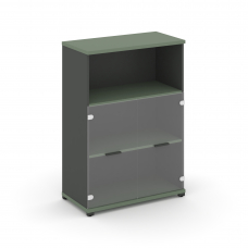 Concept Шкаф 1 широкая секция, 3 ниши CN.STS.E-313 SP A Кобо/Антрацит/Металл Антрацит/Прозрачный 836