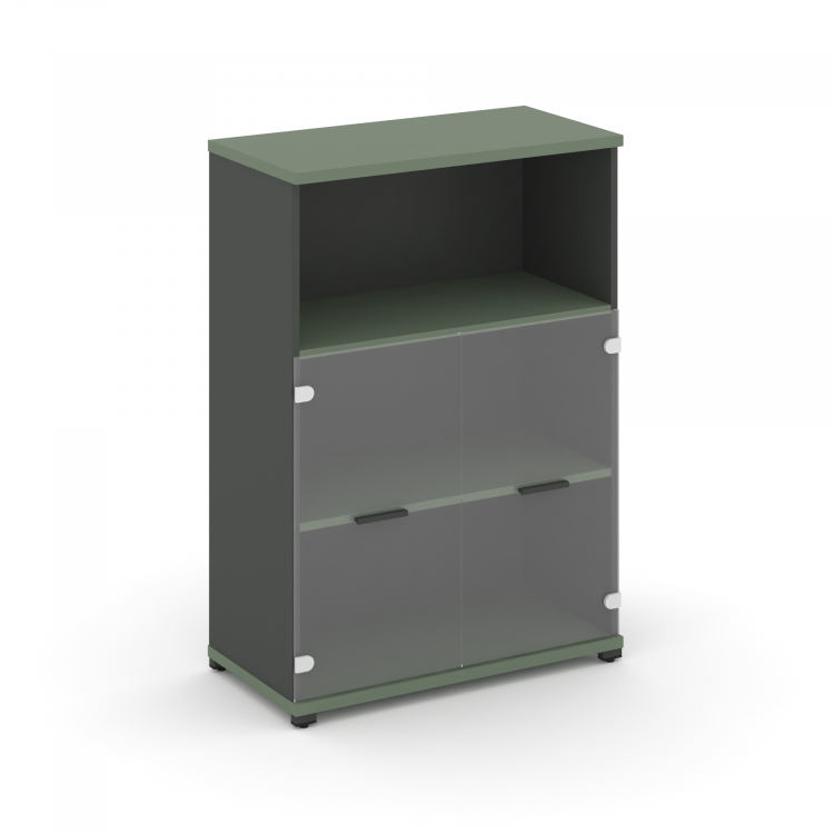 Concept Шкаф 1 широкая секция, 3 ниши CN.STS.E-313 SP A Кобо/Антрацит/Металл Антрацит/Прозрачный 836