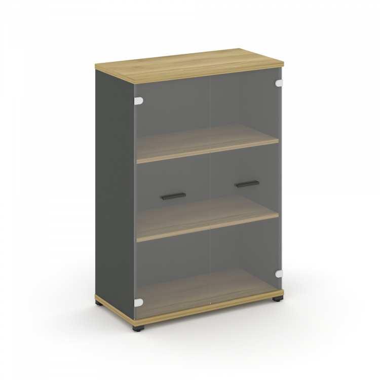 Concept Шкаф 1 широкая секция, 3 ниши CN.STS.E-316 SP A Дуб Винченцо/Антрацит/Металл Антрацит/Прозра