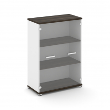 Concept Шкаф 1 широкая секция, 3 ниши CN.STS.E-316 SP W Дуб Мали/Белый Бриллиант/Металл Белый/Прозра