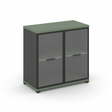 Concept Шкаф 1 широкая секция, 2 ниши CN.STS.E-213 RPB A Кобо/Антрацит/Металл Антрацит/Прозрачный 83