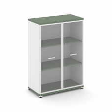 Concept Шкаф 1 широкая секция, 3 ниши CN.STS.E-316 RPW W Кобо/Белый Бриллиант/Металл Белый/Прозрачны