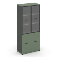 Concept Шкаф 1 широкая секция, 5 ниш CN.STS.E-512 RPB A Кобо/Антрацит/Металл Антрацит/Прозрачный 836