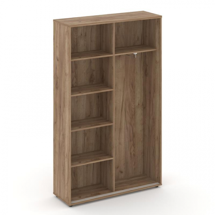 Style Project Шкаф-купе комбинир. SN.SHK.E-002 Дуб Табак/Черный Ручки 1200*400*1982