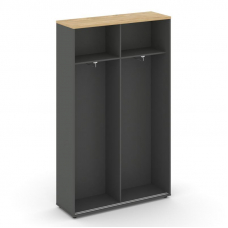 Style Project Шкаф-купе для одежды SN.SHK.E-003 Антрацит/Тиквуд Светлый/Черный Ручки 1200*400*1982