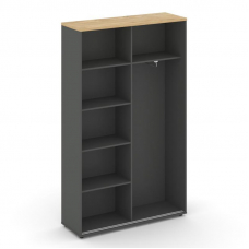 Style Project Шкаф-купе комбинир. SN.SHK-002 Антрацит/Тиквуд Светлый/Черный Ручки 1200*400*1982