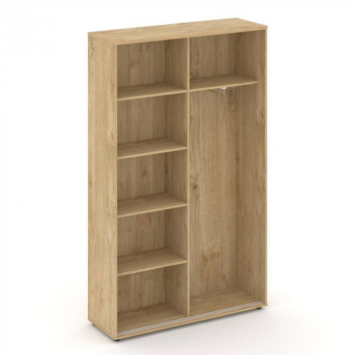 Стайл Проджект Шкаф-купе комбинир. SN.SHK-002 Тиквуд Светлый/Черный Ручки 1200*400*1982