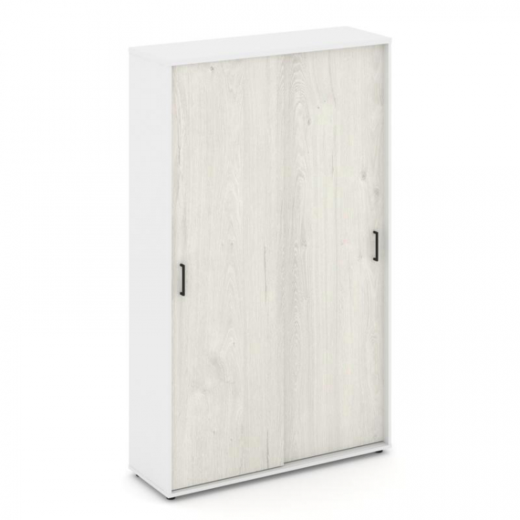 Style Project Шкаф-купе комбинированный SN.SHK.E-002 Белый/Белый/Дуб Наварра/Черный Ручки 1200*400*1