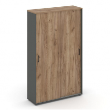 Style Project Шкаф-купе комбинир. SN.SHK-002 Антрацит/Дуб Табак/Черный Ручки 1200*400*1982