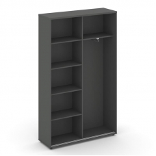 Style Project Шкаф-купе комбинированный SN.SHK.E-002 Антрацит/Антрацит/Белый/Черный Ручки 1200*400*1