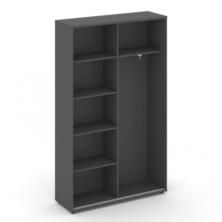 Style Project Шкаф-купе комбинированный SN.SHK.E-002 Антрацит/Антрацит/Белый/Черный Ручки 1200*400*1