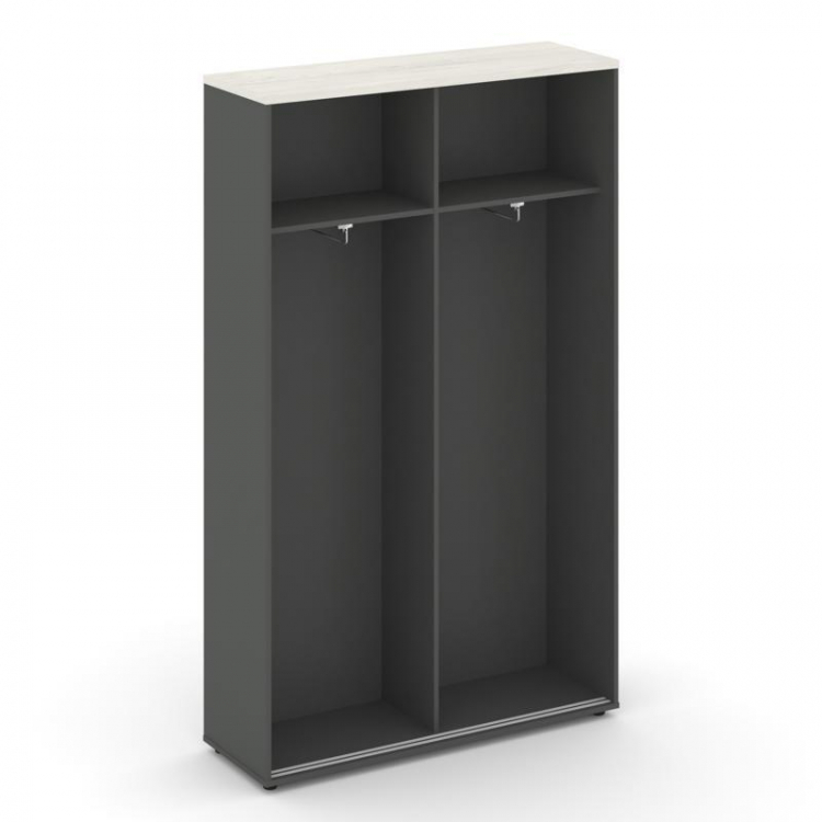 Style Project Шкаф-купе для одежды SN.SHK.E-003 Антрацит/Дуб Наварра/Черный Ручки 1200*400*1982