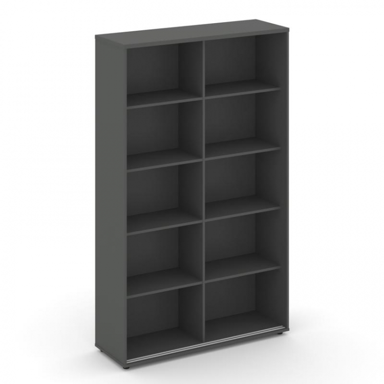 Style Project Шкаф-купе с полками SN.SHK-001 Антрацит/Черный Ручки 1200*400*1982