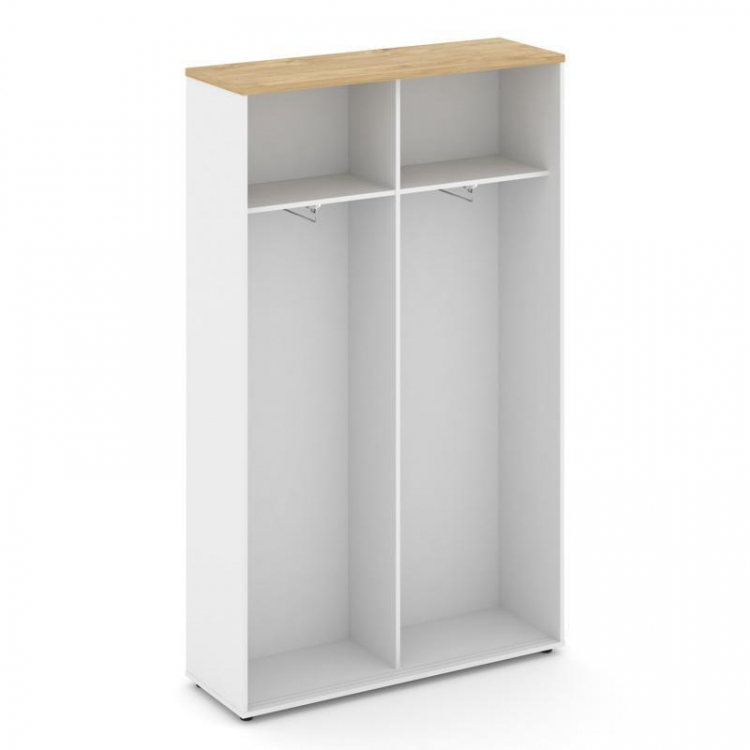 Style Project Шкаф-купе для одежды SN.SHK.E-003 Белый/Тиквуд Светлый/Черный Ручки 1200*400*1982