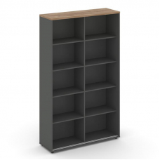 Style Project Шкаф-купе с полками SN.SHK-001 Антрацит/Дуб Табак/Черный Ручки 1200*400*1982