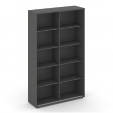 Style Project Шкаф-купе с полками SN.SHK.E-001 Антрацит/Антрацит/Белый/Черный Ручки 1200*400*1982