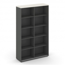 Style Project Шкаф-купе с полками SN.SHK-001 Антрацит/Дуб Наварра/Черный Ручки 1200*400*1982