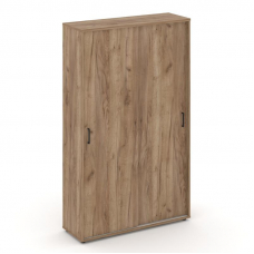 Style Project Шкаф-купе с полками SN.SHK-001 Дуб Табак/Черный Ручки 1200*400*1982