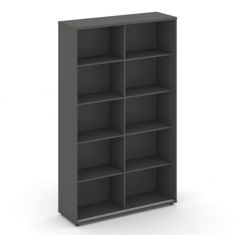 Style Project Шкаф-купе с полками SN.SHK-001 Антрацит/Антрацит/Белый/Черный Ручки 1200*400*1982