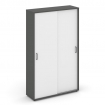 Style Project Шкаф-купе с полками SN.SHK-001 Антрацит/Антрацит/Белый/Черный Ручки 1200*400*1982