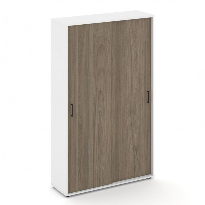 Стайл Проджект Шкаф-купе комбинированный SN.SHK.E-002 Белый/Белый/Вяз Благородный/Черный Ручки 1200*