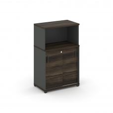 Concept Шкаф-купе опорный/приставной с надставкой низ. CN.SOPK-002 A Дуб Мали/Антрацит/Металл Антрац