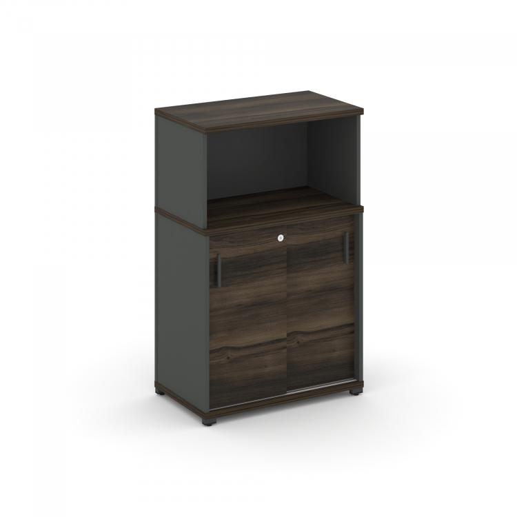 Concept Шкаф-купе опорный/приставной с надставкой низ. CN.SOPK-002 A Дуб Мали/Антрацит/Металл Антрац