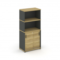 Concept Шкаф-купе опорный/приставной с надставкой выс. CN.SOPK-003 A Дуб Винченцо/Антрацит/Металл Ан