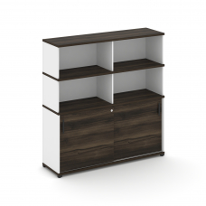 Concept Шкаф-купе опорный/приставной с надставкой выс. CN.SOPK-006 B Дуб Мали/Белый Бриллиант/Металл