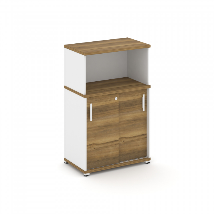 Concept Шкаф-купе опорный/приставной с надставкой низ. CN.SOPK-002 W Сандал Янтарный/Белый Бриллиант