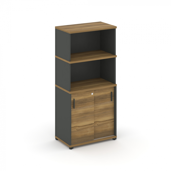 Concept Шкаф-купе опорный/приставной с надставкой выс. CN.SOPK-003 A Сандал Янтарный/Антрацит/Металл