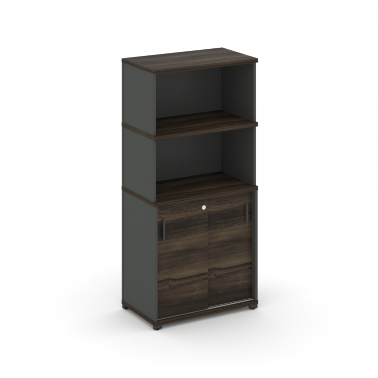 Concept Шкаф-купе опорный/приставной с надставкой выс. CN.SOPK-003 A Дуб Мали/Антрацит/Металл Антрац