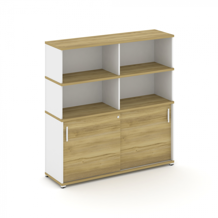 Концепт Шкаф-купе опорный/приставной с надставкой выс. CN.SOPK-006 W Дуб Винченцо/Белый Бриллиант/Ме