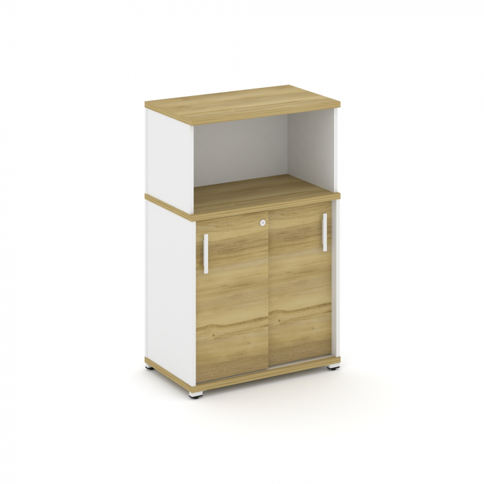 Concept Шкаф-купе опорный/приставной с надставкой низ. CN.SOPK-002 W Дуб Винченцо/Белый Бриллиант/Ме