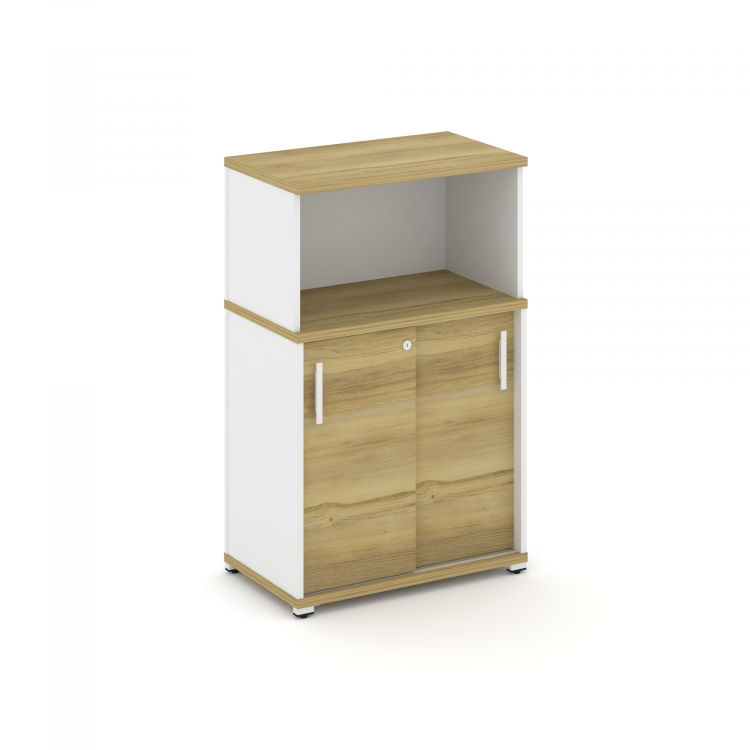 Concept Шкаф-купе опорный/приставной с надставкой низ. CN.SOPK-002 W Дуб Винченцо/Белый Бриллиант/Ме
