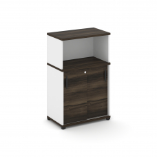 Concept Шкаф-купе опорный/приставной с надставкой низ. CN.SOPK-002 B Дуб Мали/Белый Бриллиант/Металл