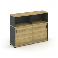 Concept Шкаф-купе опорный/приставной с надставкой низ. CN.SOPK-005 A Дуб Винченцо/Антрацит/Металл Ан