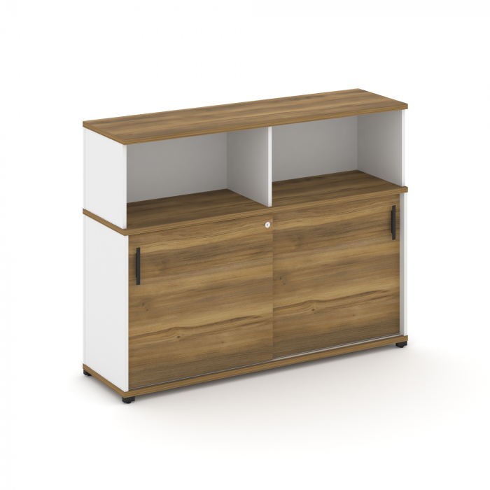 Concept Шкаф-купе опорный/приставной с надставкой низ. CN.SOPK-005 B Сандал Янтарный/Белый Бриллиант