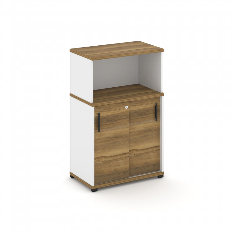 Concept Шкаф-купе опорный/приставной с надставкой низ. CN.SOPK-002 B Сандал Янтарный/Белый Бриллиант