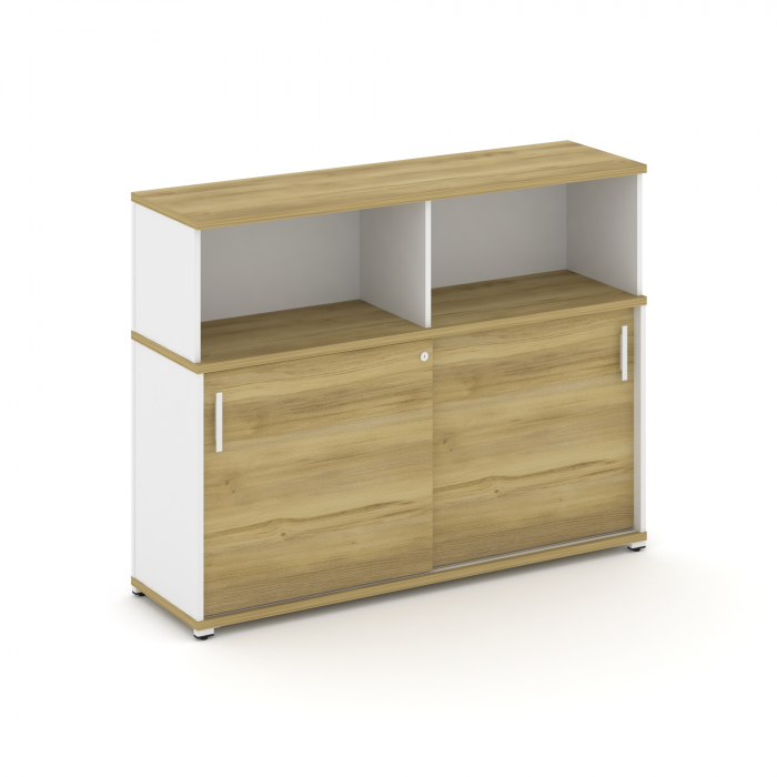 Concept Шкаф-купе опорный/приставной с надставкой низ. CN.SOPK-005 W Дуб Винченцо/Белый Бриллиант/Ме