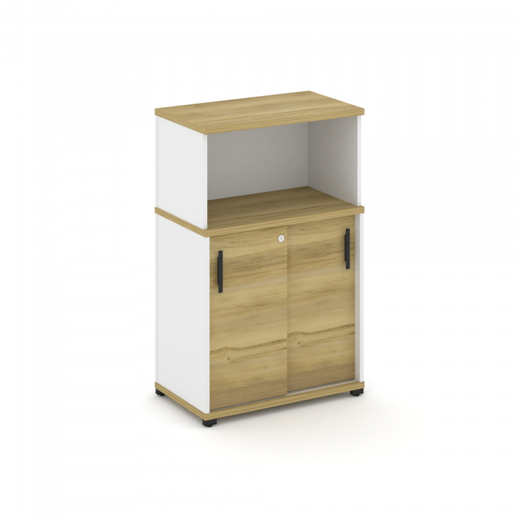Concept Шкаф-купе опорный/приставной с надставкой низ. CN.SOPK-002 B Дуб Винченцо/Белый Бриллиант/Ме