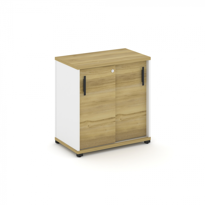 Concept Шкаф-купе опорный/приставной CN.SOPK-001 B Дуб Винченцо/Белый Бриллиант/Металл Черный 720*42