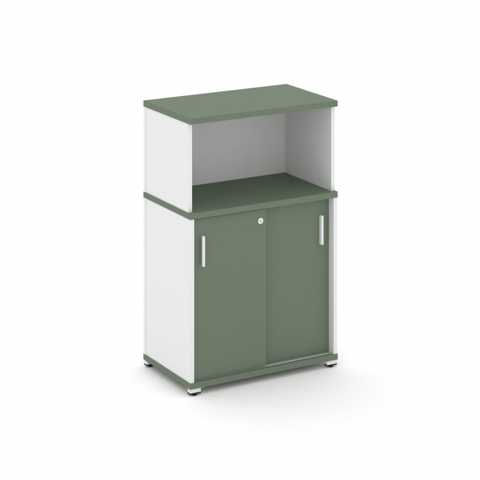 Concept Шкаф-купе опорный/приставной с надставкой низ. CN.SOPK-002 W Кобо/Белый Бриллиант/Металл Бел