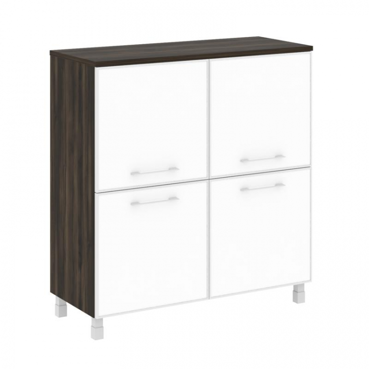 Yalta Шкаф квадратный LT.SD-1.2 R white Дуб Мали/Стекло White 1098*452*1168