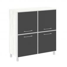 Yalta Шкаф квадратный LT.SD-1.2 R black Снежная Патина/Стекло Black 1098*452*1168