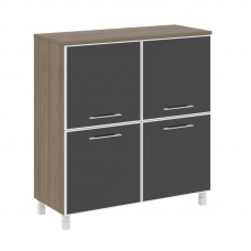 Yalta Шкаф квадратный LT.SD-1.2 R black Вяз Благородный/Стекло Black 1098*452*1168