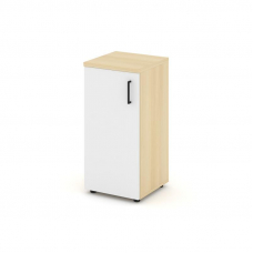 Style Project Шкаф низкий узкий SN.STU.E-301(L) Акация Лорка/Белый/Черный Ручки 400*400*833