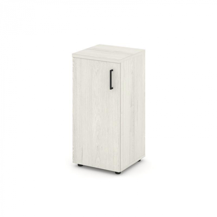 Style Project Шкаф низкий узкий SN.STU-301(L) Дуб Наварра/Черный Ручки 400*400*833