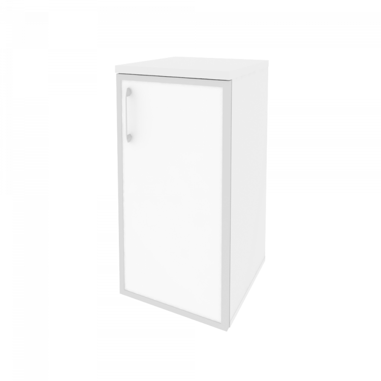 Onix Шкаф низкий узкий правый O.SU-3.2 R (R) white Белый Бриллиант/Стекло White 400*420*823